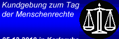 Kundgebung zum Tag der Menschenrechte